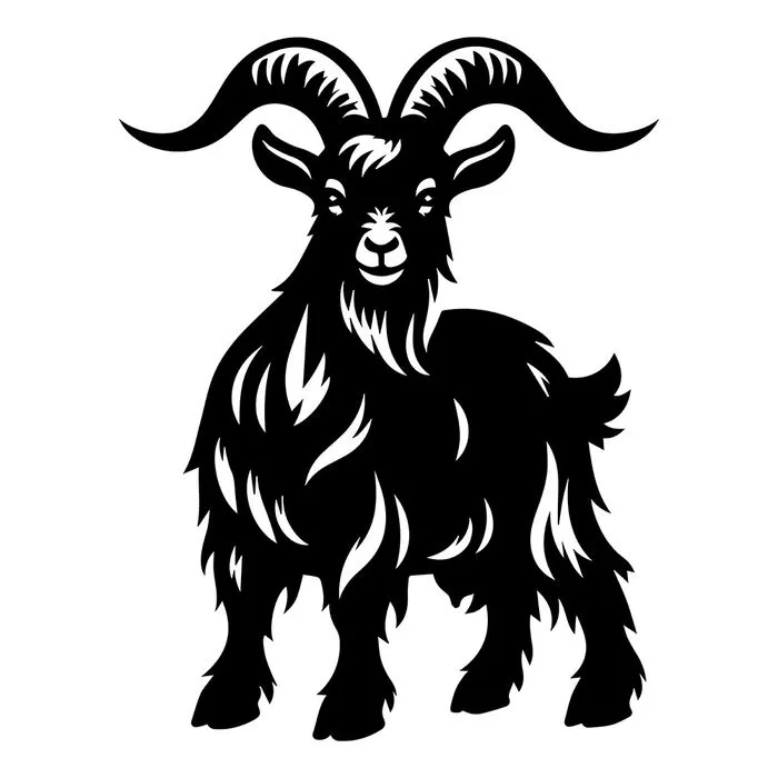 Hình ảnh chú dê file vector mẫu KS488