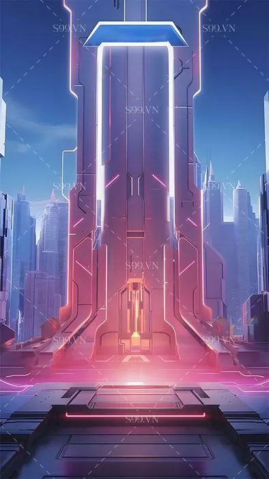 Background Công Nghệ Tương Lai Đơn Sắc - PNG Chất Lượng Cao