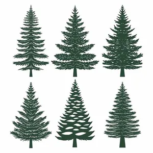 Hình ảnh cây thông file vector mẫu KS738