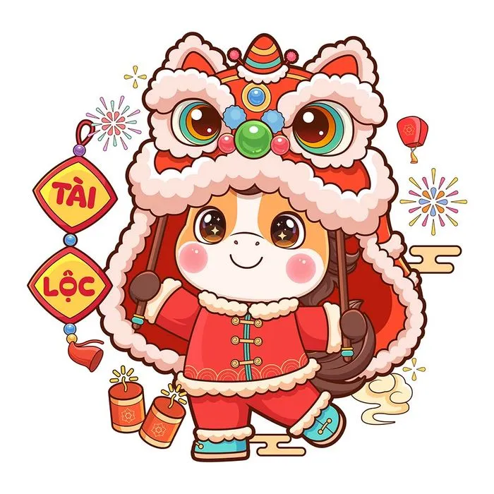 Linh Vật Ngựa Tết - Hoạt Hình Đáng Yêu Trang Trí Tết Nguyên Đán