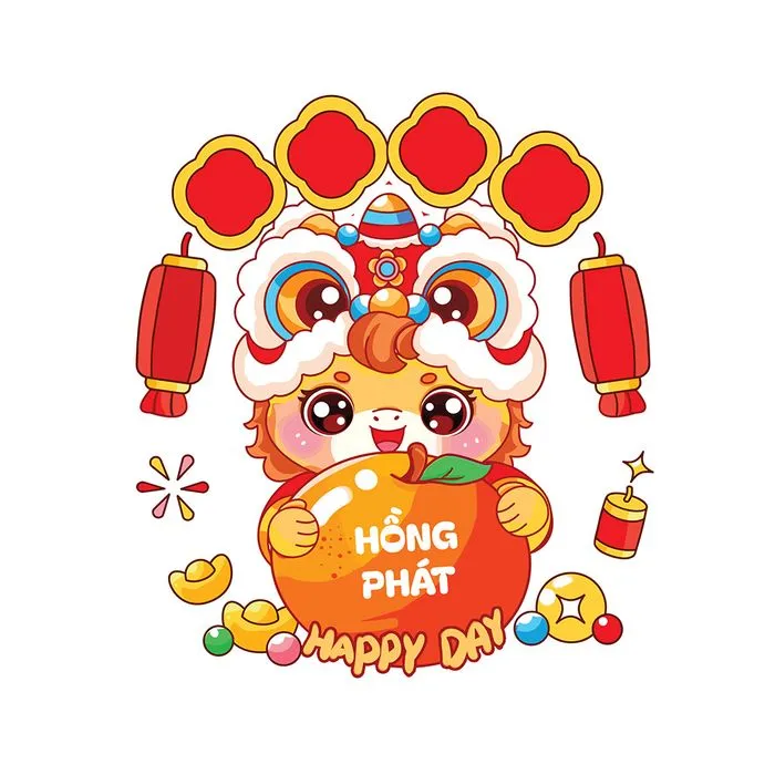 Hình Minh Họa Tết 2026 Linh Vật Ngựa Phong Cách Hoạt Hình Dễ Thương