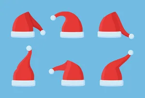 Bộ sưu tập chiếc mũ ông già noel file vector mẫu CR1830