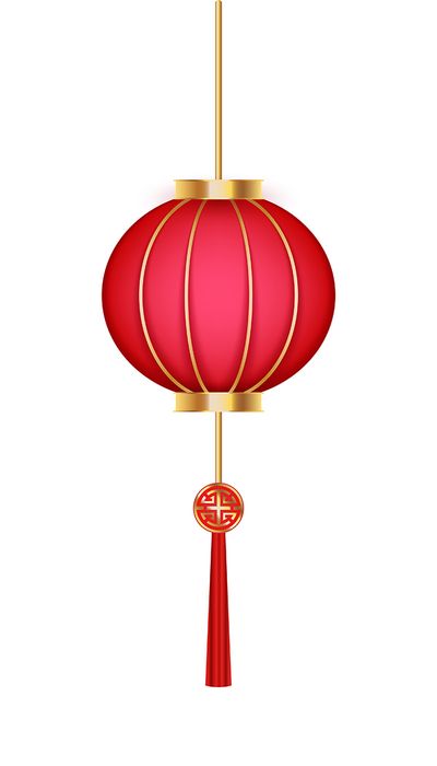Hình ảnh đèn lồng màu đỏ trang trí lễ hội tết file vector mẫu CR323