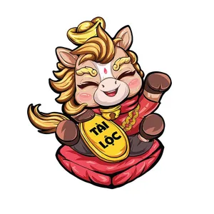 Linh Vật Ngựa Tết Bính Ngọ 2026 - Hình Minh Họa Vector Dễ Thương