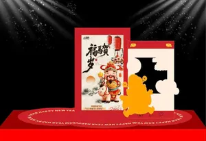 Backdrop Tết Cổ Truyền Vector CDR – Phong Cách May Mắn, Phúc Lộc Thọ