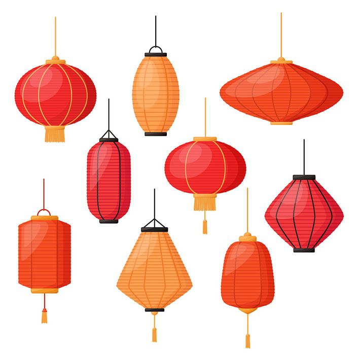 Bộ sưu tập đèn lồng nhiều hình dạng file vector mẫu CR450