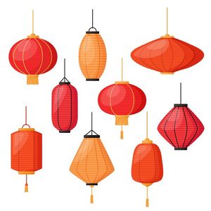 Bộ sưu tập đèn lồng nhiều hình dạng file vector mẫu CR450
