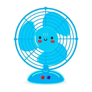 Hình ảnh cái quạt máy màu xanh file vector mẫu OC48