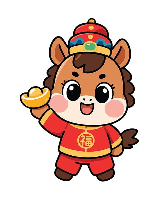 Linh Vật Ngựa Tết Vui Chơi EPS - Thiết Kế Đồ Họa Độc Đáo