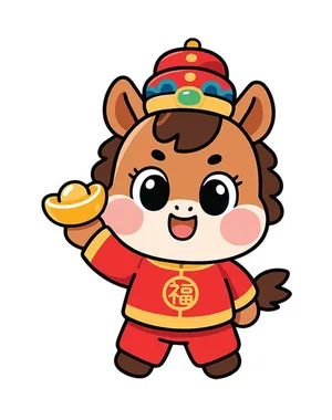 Linh Vật Ngựa Tết Vui Chơi EPS - Thiết Kế Đồ Họa Độc Đáo