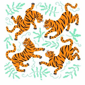 Hình minh họa chú hổ file vector mẫu CR1455