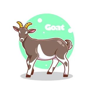 Hình ảnh chú dê file vector mẫu KS498