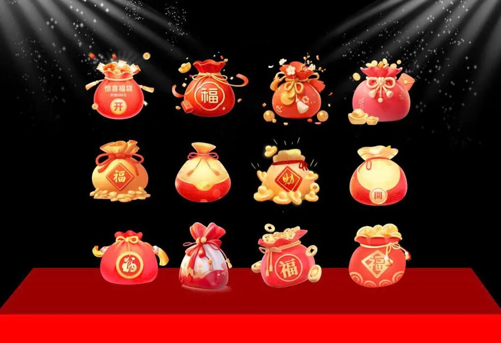 Bộ Sưu Tập Túi Vàng May Mắn Phong Cách Minh Họa (CDR)