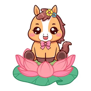 Linh Vật Ngựa Tết Dễ Thương - Vector EPS Độc Đáo cho Thiết Kế Tết