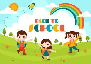 Banner bé học tập edu file vector mẫu CR241