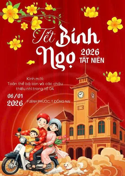 Thư mời Tết Bính Ngọ 2026 - Mẫu thiết kế chuyên nghiệp
