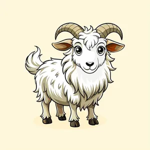 Hình ảnh chú dê file vector mẫu KS539