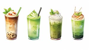 Hình ảnh cốc trà sữa matcha file JPG mẫu CR597