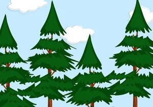 Hình ảnh cây thông file vector mẫu KS727