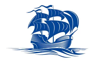 Hình ảnh con thuyền buồm ra khơi file vector mẫu HH187