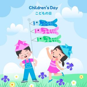 Banner trẻ em cùng nhau vui chơi ngoài trời file vector mẫu CR1273