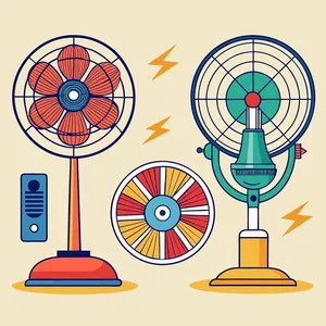 Hình ảnh cái quạt điện file vector mẫu OC95