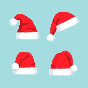 Bộ sưu tập chiếc mũ ông già noel file vector mẫu CR1826