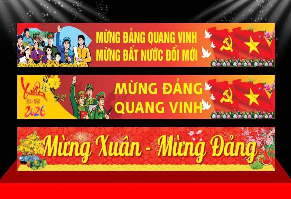 Banner Tết Nguyên Đán 2026 - Mừng Đảng Mừng Xuân