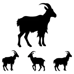 Hình ảnh chú dê file vector mẫu KS537