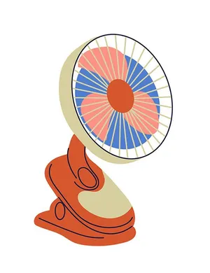 Hình ảnh cái quạt điện file vector mẫu OC90