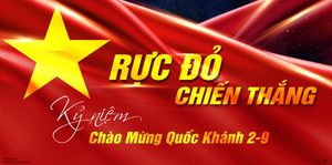 Banner chào mừng ngày quốc khánh 2-9 nền màu đỏ file PSD mẫu CR1323