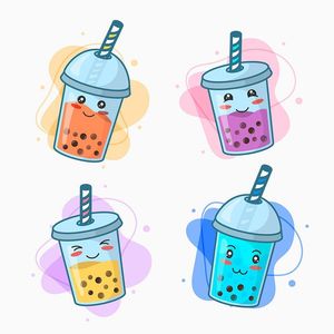 Hình ảnh cốc trà sữa chân trâu file vector mẫu CR660