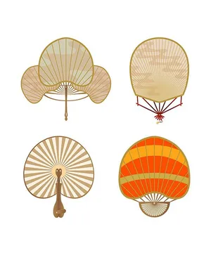 Bộ sưu tập cái quạt tay file vector mẫu OC21