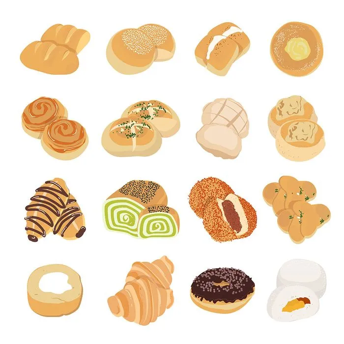 Bộ Sưu Tập Bánh Mì Minh Họa Đa Dạng - File Vector EPS
