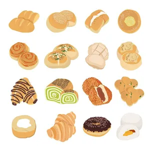 Bộ Sưu Tập Bánh Mì Minh Họa Đa Dạng - File Vector EPS