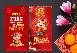 Mẫu Lì Xì Tết Bính Ngọ 2026 Độc Đáo – File CDR Vector Cao Cấp