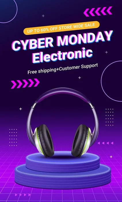 Poster quảng cáo tai nghe file PSD mẫu DT15