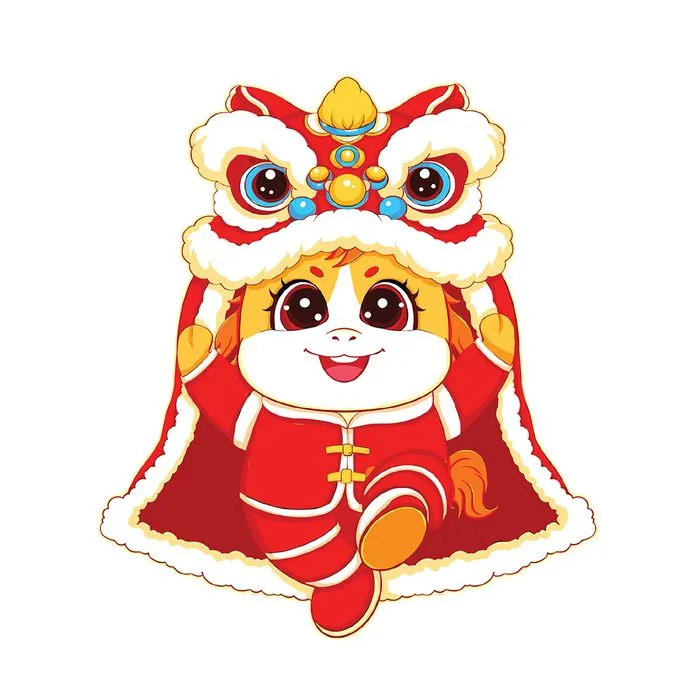 Linh Vật Ngựa Tết Nguyên Đán Dễ Thương - Minh Họa Vector EPS