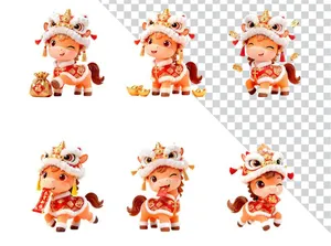 Ngựa Tết Cung Chúc Tân Xuân - Hình Minh Họa PNG Dễ Thương