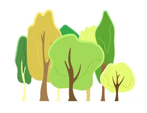 Hình ảnh rừng cây xanh file vector mẫu KK11