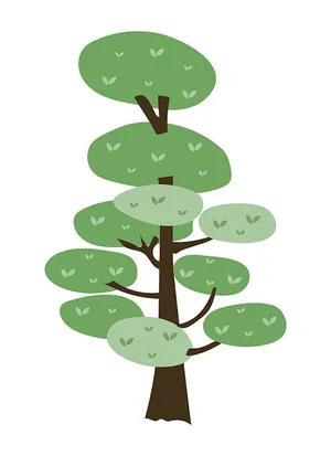 Hình ảnh cây xanh cổ thụ file vector mẫu KK51