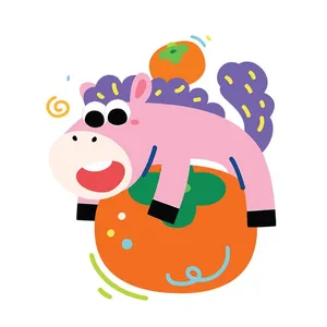 Linh Vật Ngựa Tết Bính Ngọ 2026 Minh Họa Vector Dễ Thương