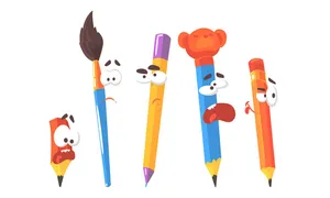 Bộ sưu tập cây bút chì file vector mẫu HH14