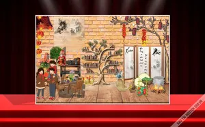 Backdrop Tết 2026 Đậm Chất Truyền Thống Việt Nam - File CDR