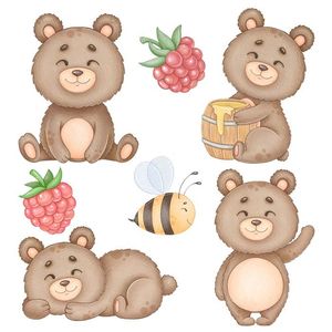 Hình ảnh chú gấu đáng yêu file vector mẫu CR179