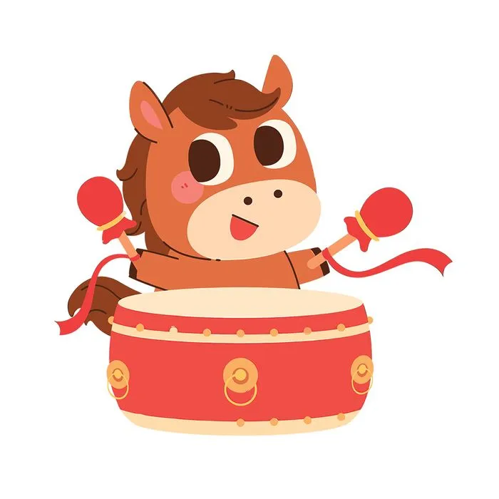 Linh Vật Ngựa Tết 2026 Minh Họa Vector – Phong Cách Đáng Yêu