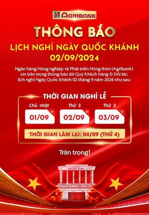 Poster thông báo nghỉ lễ quốc khánh file vector mẫu CR1311