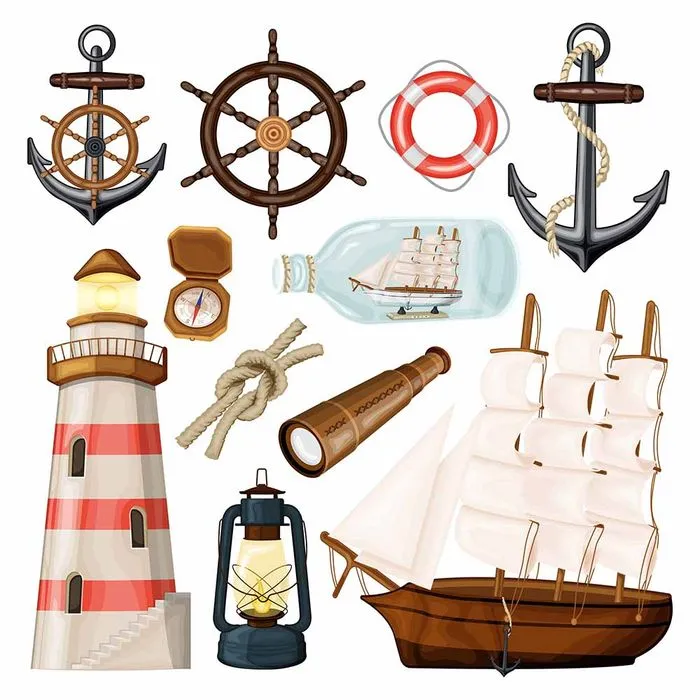 Bộ sưu tập thuyền buồm file vector mẫu HH130