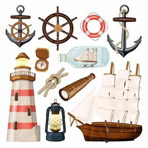 Bộ sưu tập thuyền buồm file vector mẫu HH130