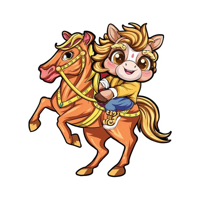 Linh Vật Ngựa Tết Bính Ngọ 2026 – Minh Họa Vector Dễ Thương